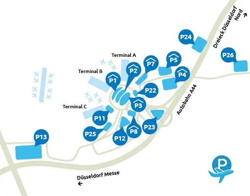Officiële Parkeerplaatsen Düsseldorf Airport