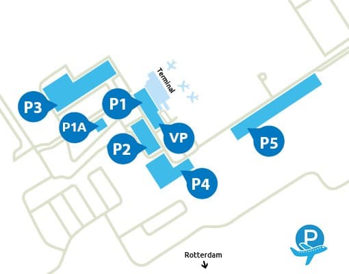 Officiële Parkeerplaatsen Rotterdam Airport
